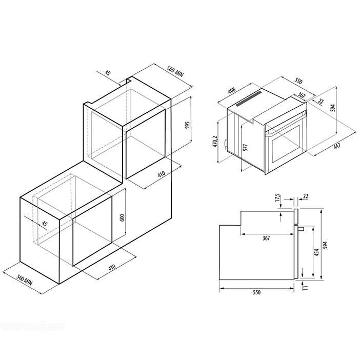 Fornelli fea 45 rispetto ix электрический духовой шкаф